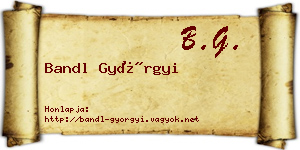 Bandl Györgyi névjegykártya