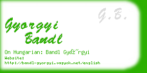 gyorgyi bandl business card